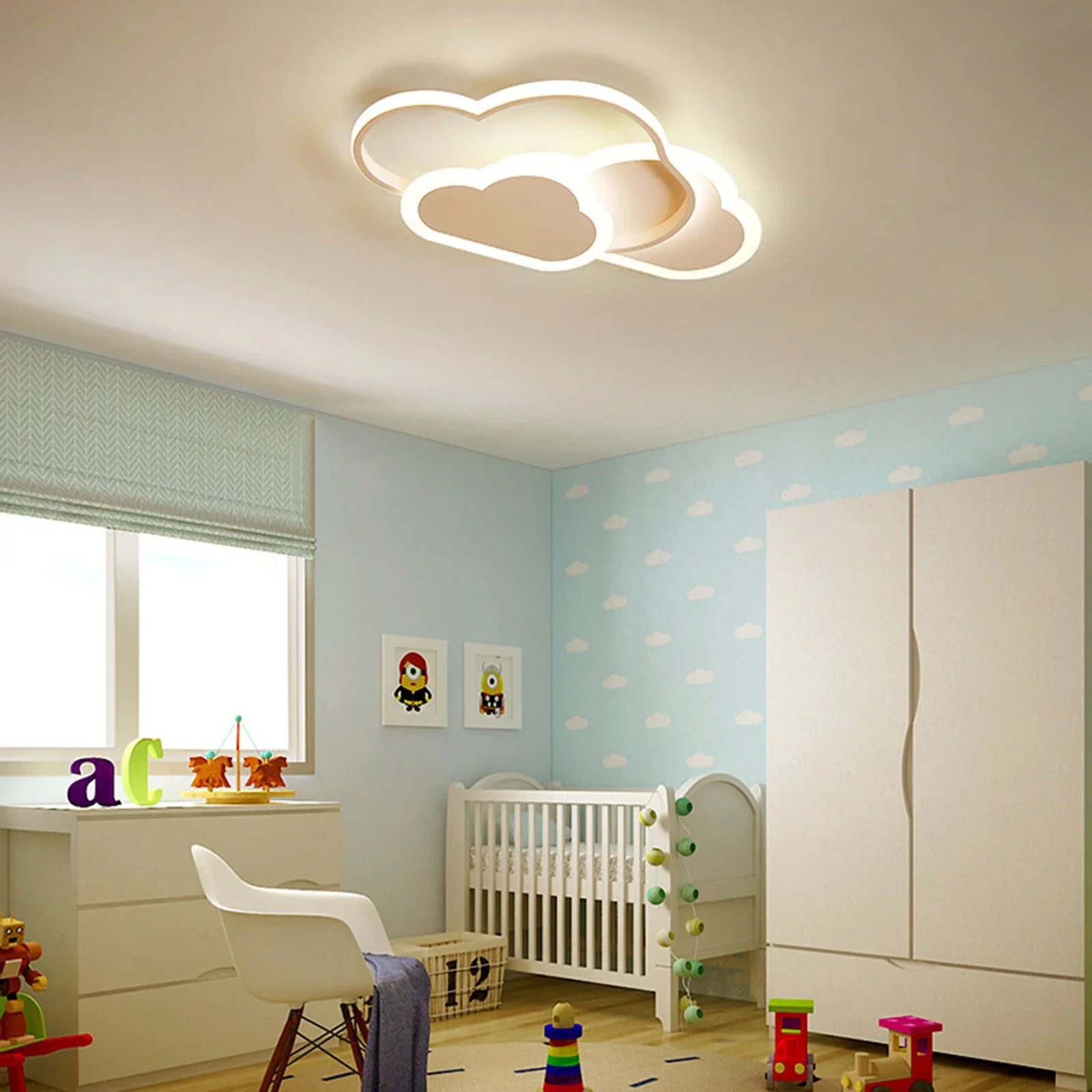 LED Ceiling Lights Fixture – Durable Hardware Body with Wear-Resistant Finish, Soft Luminous Acrylic Panel, and Low Power