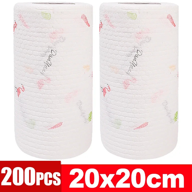 Kitchen Disposable Rags Non-Woven Reusable Cleaning Cloths Household Washing Towels Dishcloths Rag Wipes Cloth Cleaner Tools