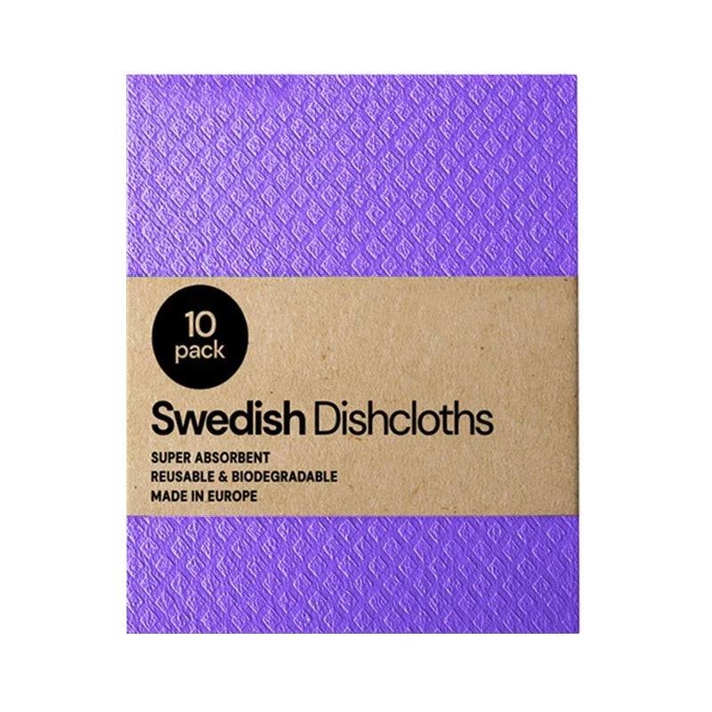 10PCS Reusable Swedish Eco-Friendly Dishcloths Kitchen Cleaning Towels Cloths Kitchen Towels Household Cleaning Products