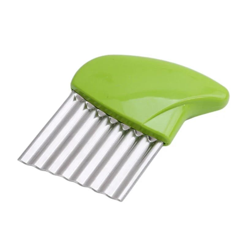 Potato Cutter Chip French Fry Maker Stainless Steel Wavy Knife French Fries Chopper Knife Chopper French Fry Kitchen Tools