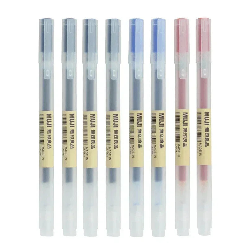 6/8Pcs/Set Gel Pen Black/Red/Blue 0.38/0.5mm Ink Japan Color Pen Office School Ballpoint Pen Japanese Kawaii Stationery