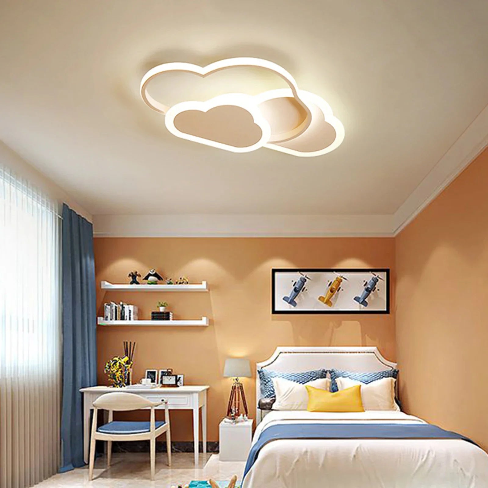 LED Ceiling Lights Fixture – Durable Hardware Body with Wear-Resistant Finish, Soft Luminous Acrylic Panel, and Low Power