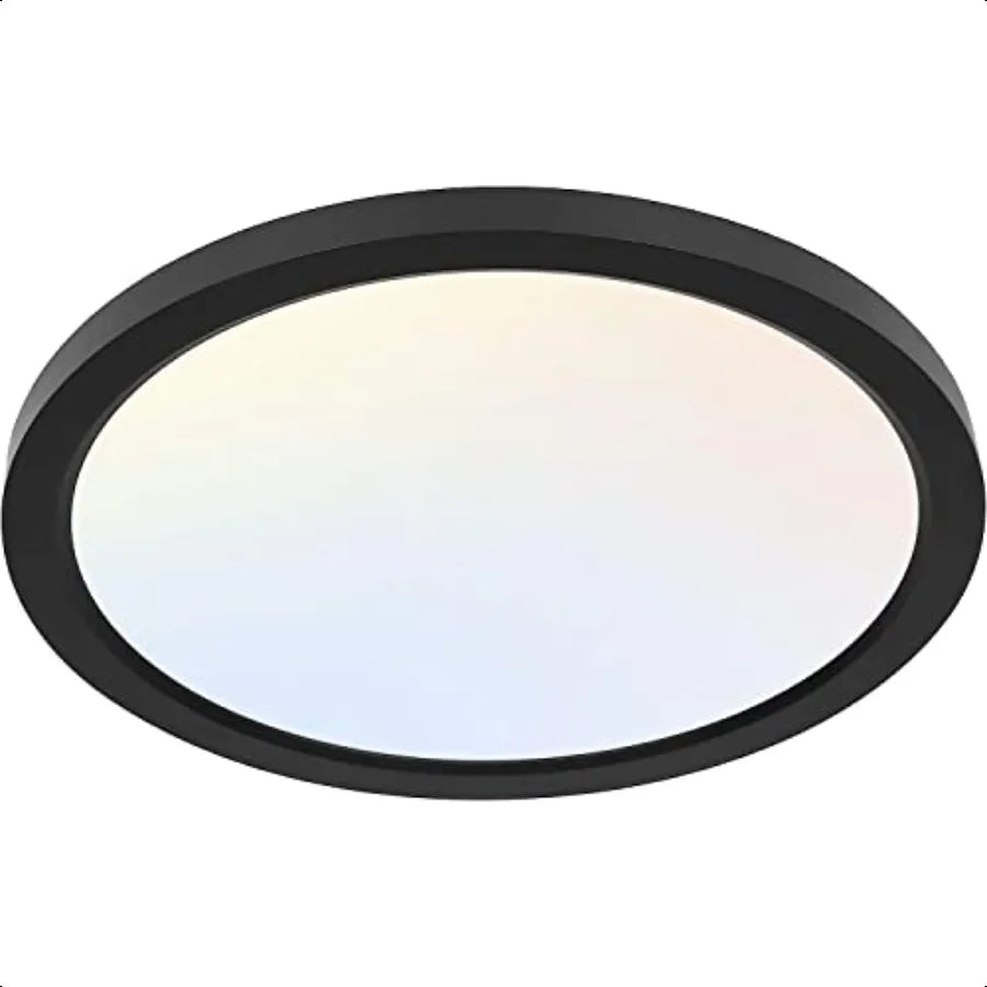 12 Inch Selectable CCT LED Round Flat Panel Light 24W 3000K 4000K 5000K EdgeLit Flush Mount Ceiling Light Fixture for Kitchen B