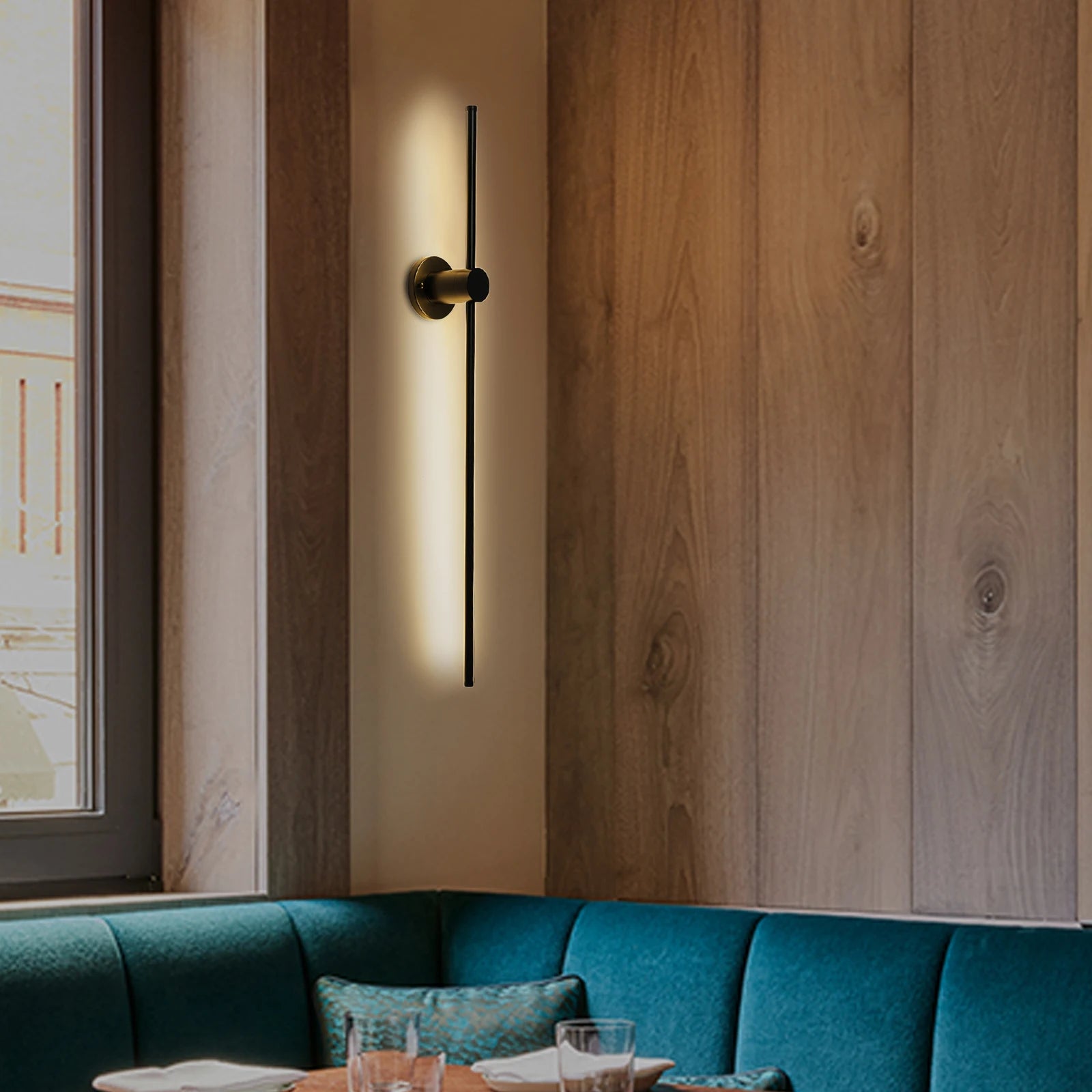 100cm Modern Long LED Wall Lamp Outdoor/Indoor Wall Mounted Linear Wall Lamp for Bedroom Livingroom TV Wall Home Simple Fixtures