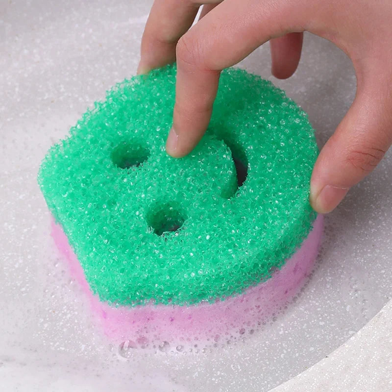 4PCS Dishwashing Sponge Cloth Magic Sponge Cleaning Brush  Anti Fouling Double-sided Sponge Sponge Tools Kitchen Accessories