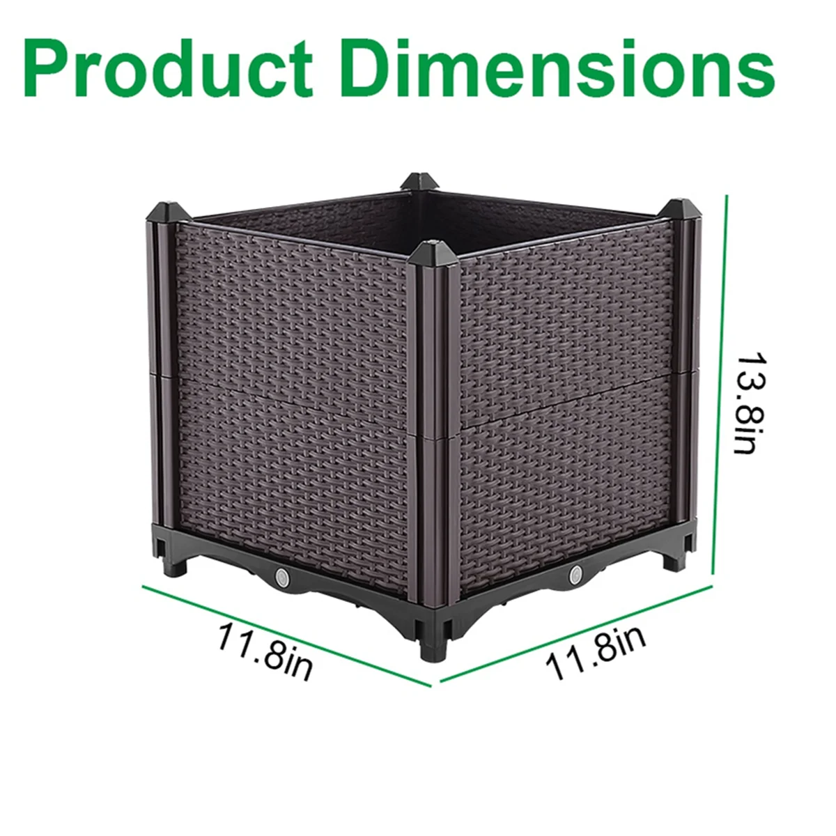 Raised Garden Bed Planter for Outdoor Plants Plastic Planters Box Elevated Garden Boxes Plant Pots of Garden Patio Balcony Deck