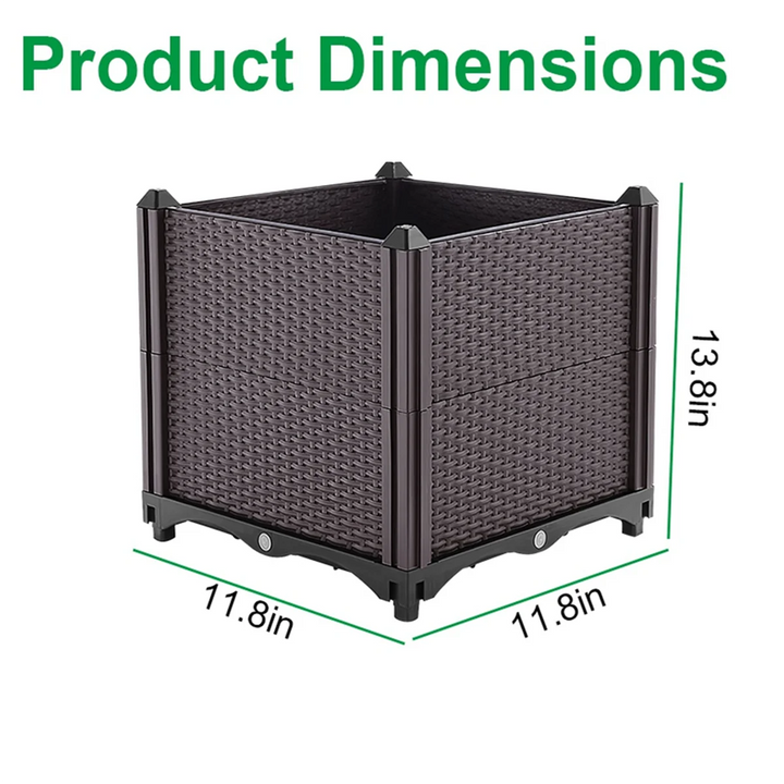 Raised Garden Bed Planter for Outdoor Plants Plastic Planters Box Elevated Garden Boxes Plant Pots of Garden Patio Balcony Deck