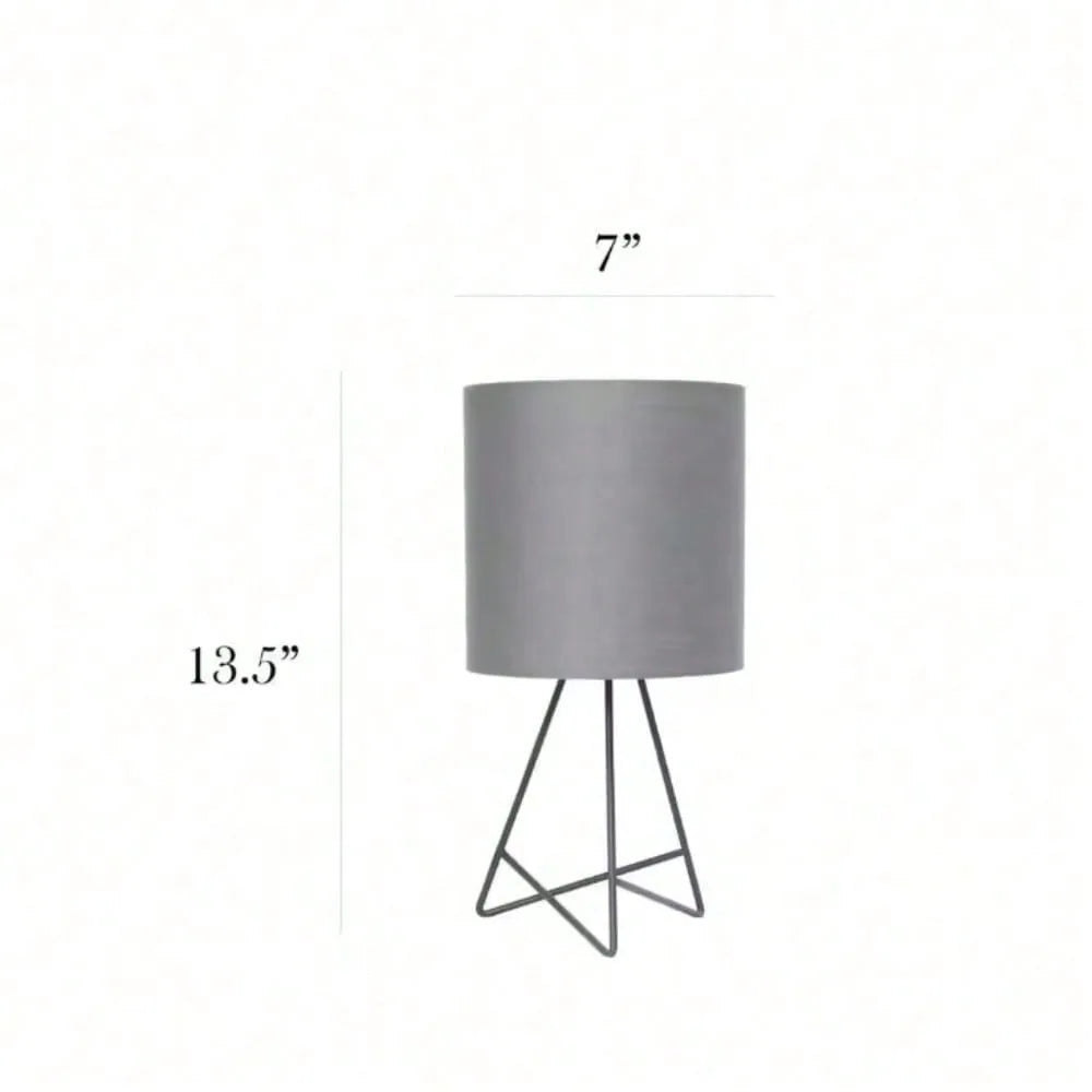 Table Lamp with Fabric Shade for Bedroom, Bedside for Nightstands, Table Lamp for Living Room,Suitable for Small Space