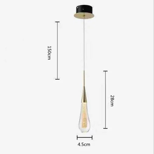 Pendant Lights Kitchen Island, Modern Gold Pendant Light with Clear Glass, 1.77*11.02in Farmhouse Hanging Light Fixtures
