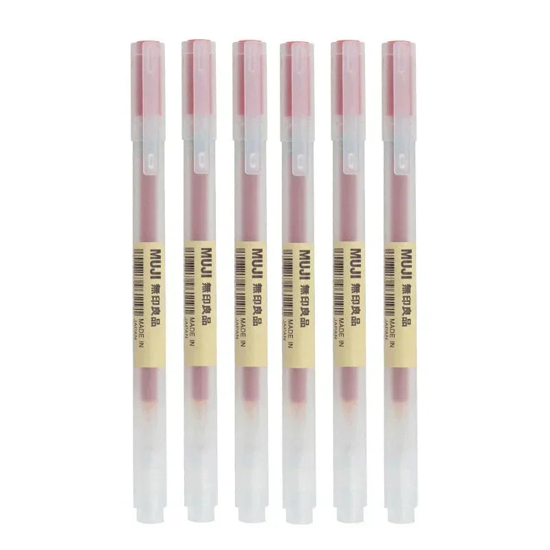 6/8Pcs/Set Gel Pen Black/Red/Blue 0.38/0.5mm Ink Japan Color Pen Office School Ballpoint Pen Japanese Kawaii Stationery