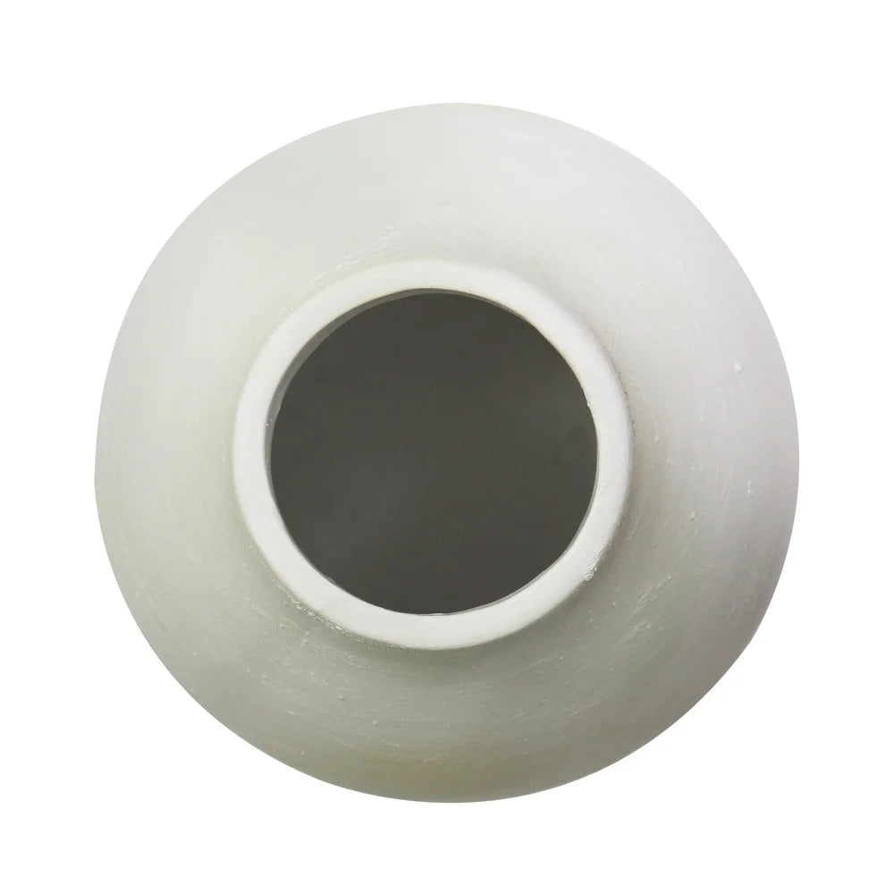 Brushed Wash Ceramic Vase Decorative Piece Home Living Room Kitchen Tabletop Artisanal Organic Design Narrow Opening Display