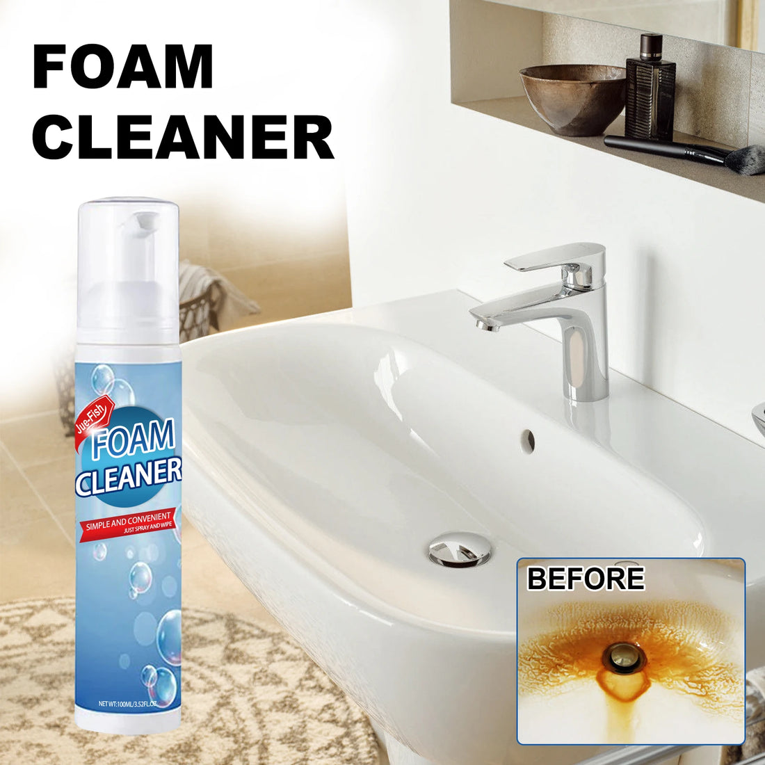 JueFish Kitchen Oil Stain Foam Cleaner Kitchen Stove Range Hood Oil Stain And Dirt Removal Cleaner 2pcs