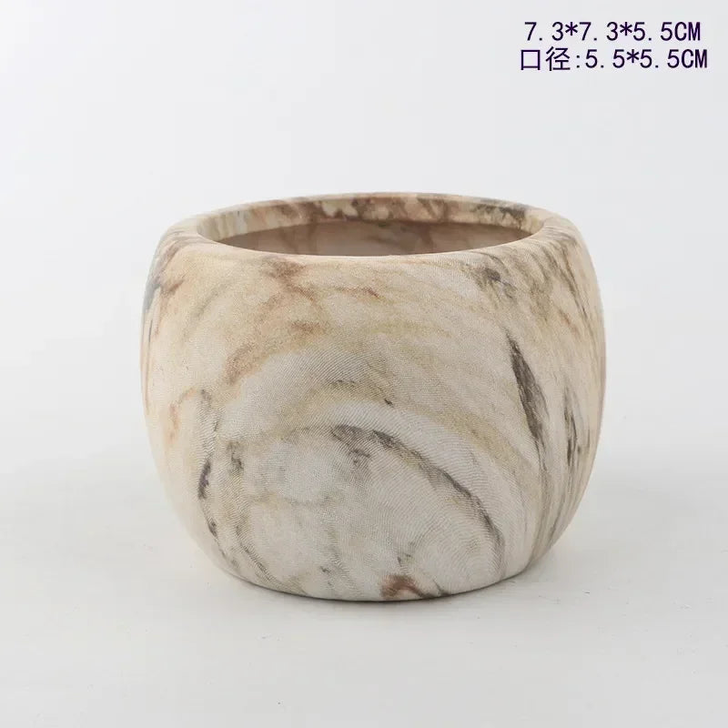 Transfer Water Art Gardening Ceramic Nordic Flower 2pcs Pots Decorations Office Supplies Vase Creative Succulent Gardening Home