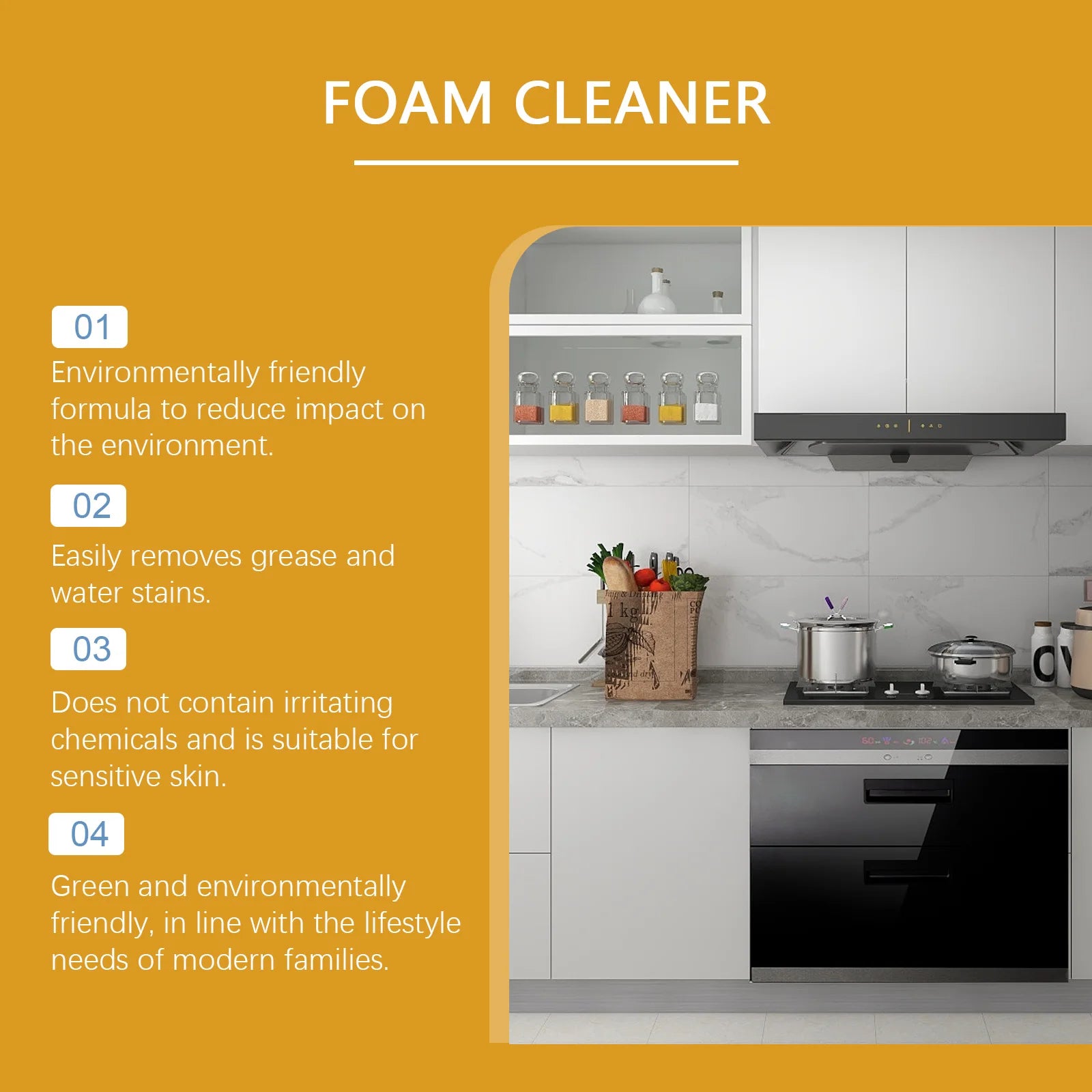 Jaysuing MultiPurpose Home Foam Cleaner MultiPurpose Home Floor Cooktop Decontaminating Cleaner 3pcs