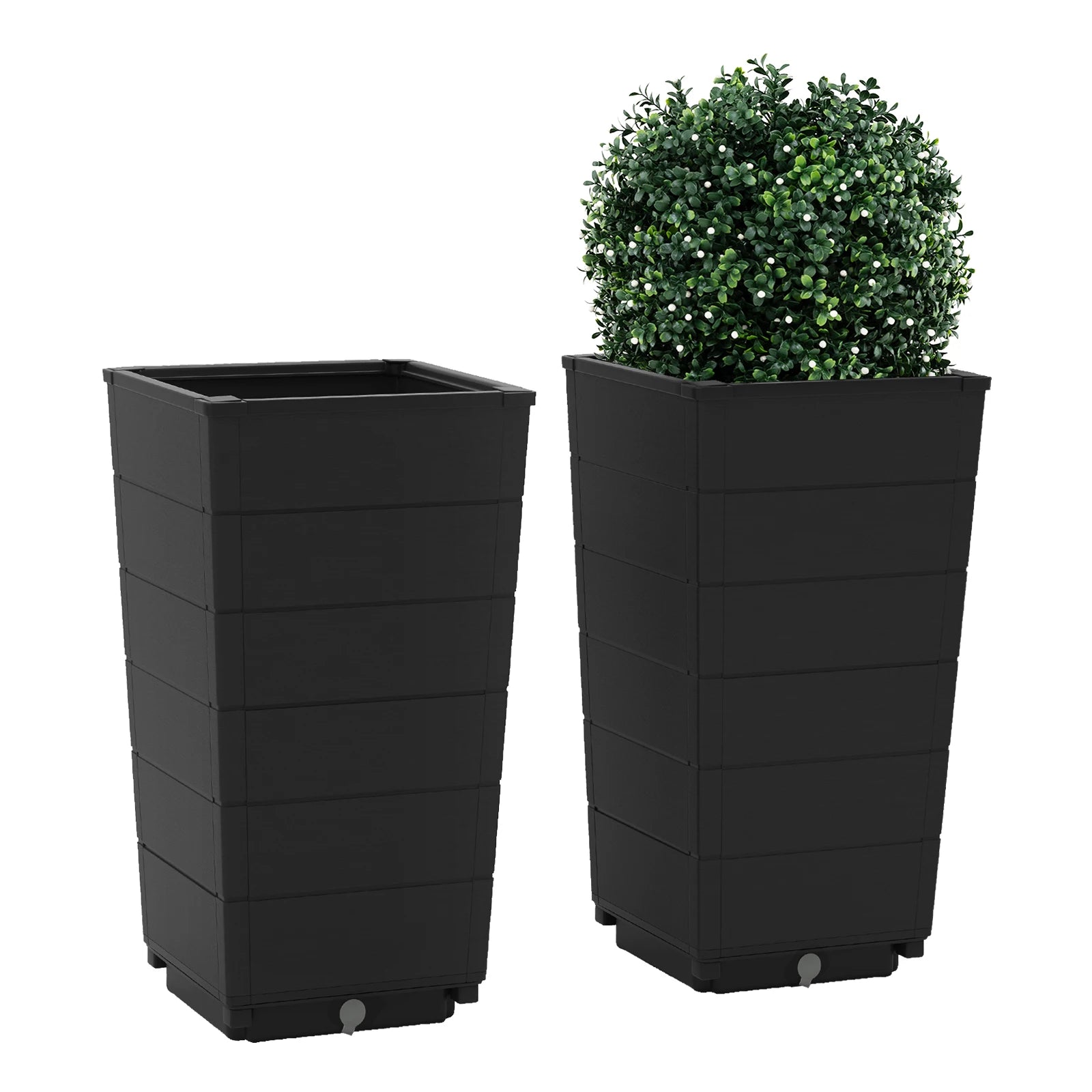 23" Tall Planter Set of 2 for Indoor/ Outdoor Use Large Self-Watering Plant Pot