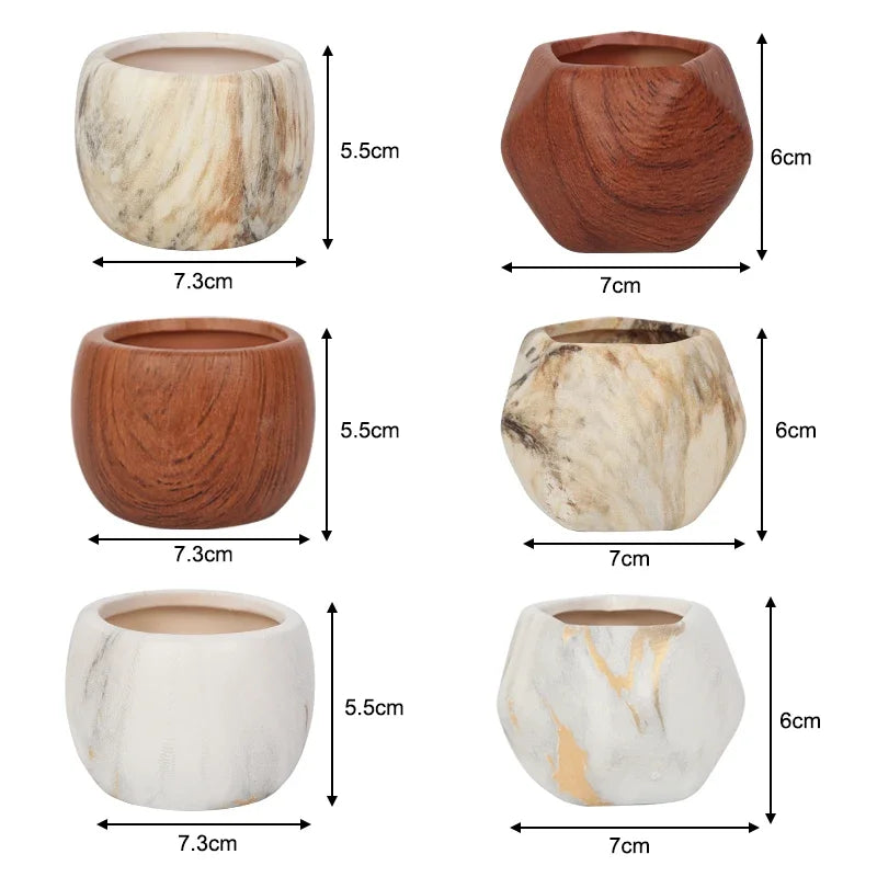 Transfer Water Art Gardening Ceramic Nordic Flower 2pcs Pots Decorations Office Supplies Vase Creative Succulent Gardening Home