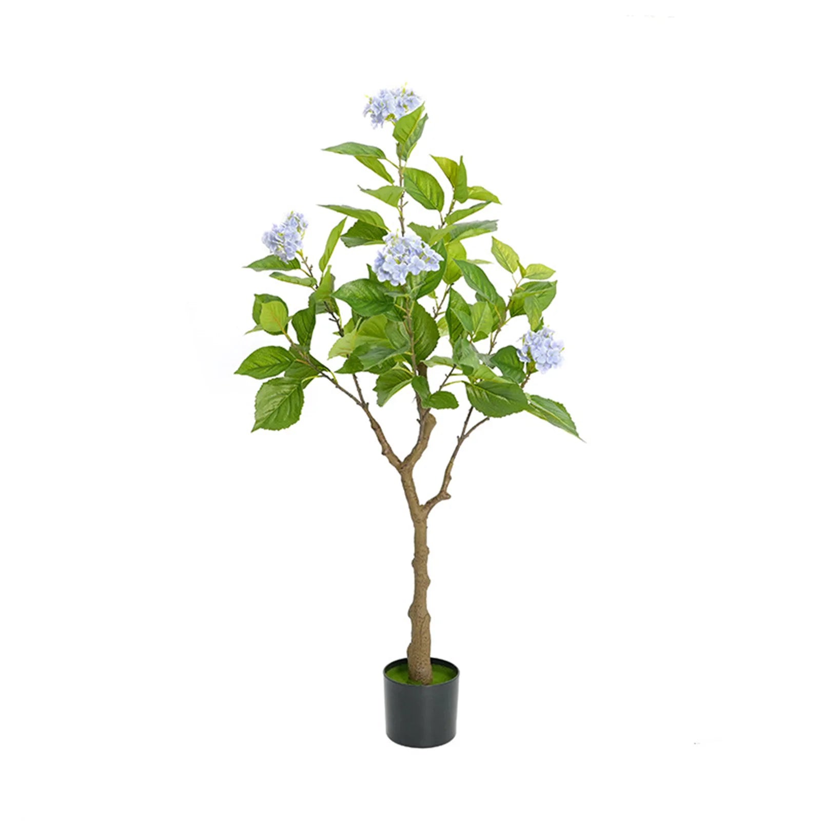 Artificial Hydrangea Tree, 4ft Blue Flowers Potted Decorative Hydrangea Flowers Tree, Modern Artificial Tree for Indoor Home