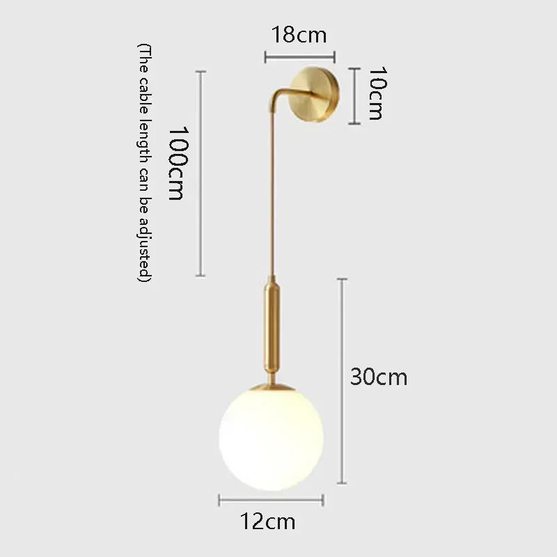 Nordic Led Wall Lamp Postmodern Simple Wall Light Creative Staircase Bedroom Bedside Wall Light  Decor Toilet light Desk lamp