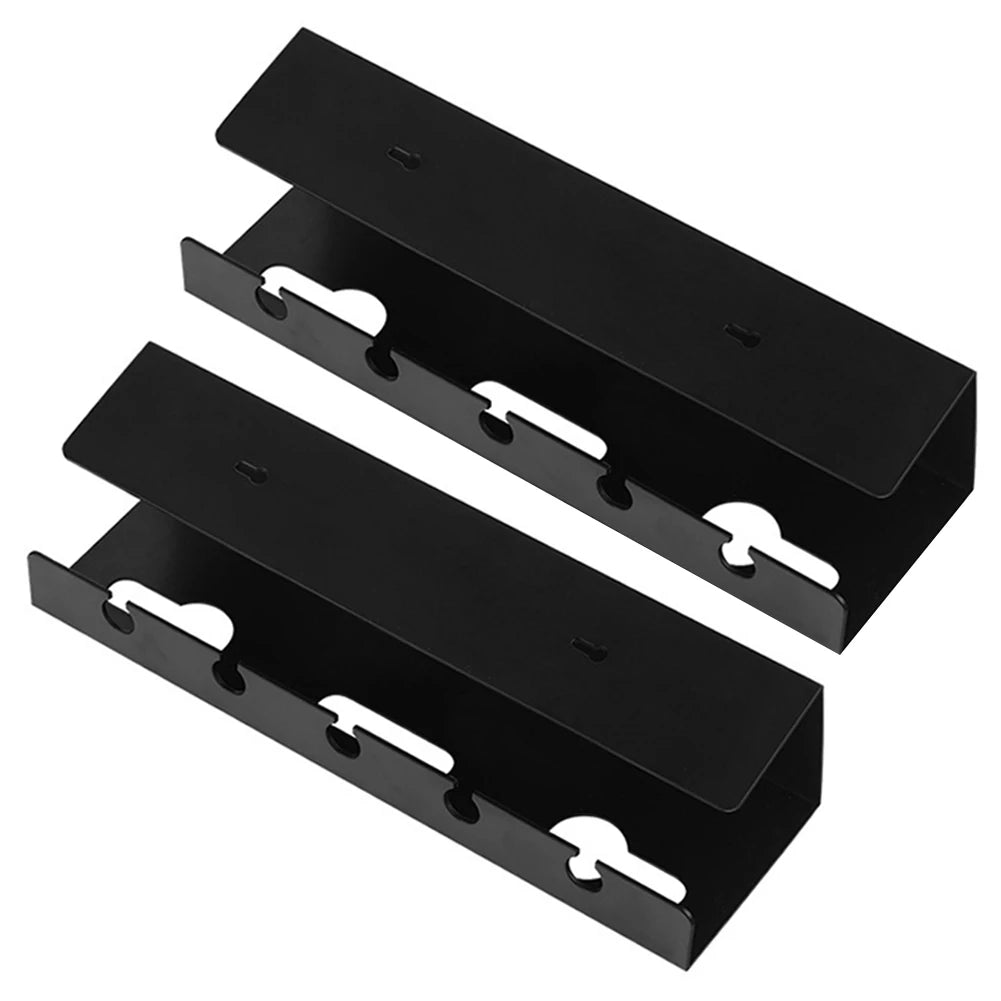 2Pcs Under Desk Cable Management Tray Self Adhesive Under Desk Cable Shelf No Punching Cable Storage Rack for Home Office