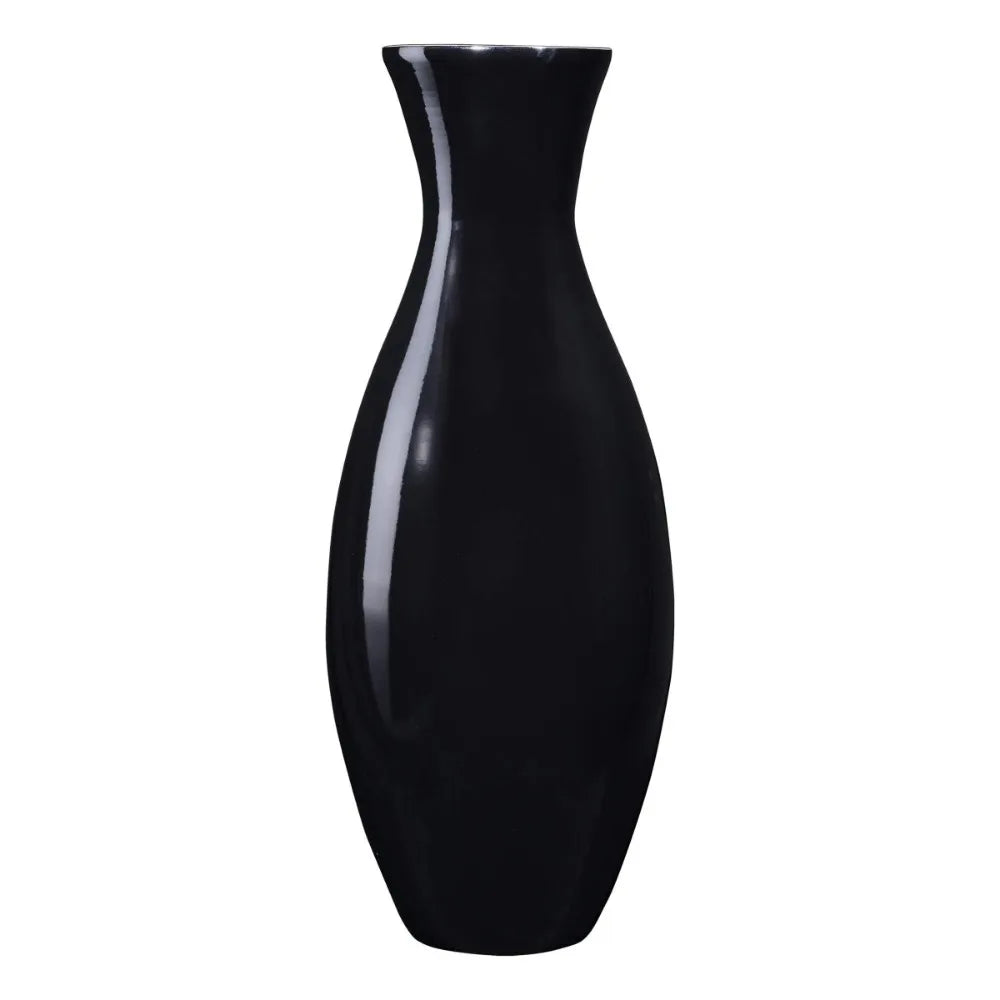 Handcrafted 20-Inch-Tall Sustainable Bamboo Floor Vase (Black)