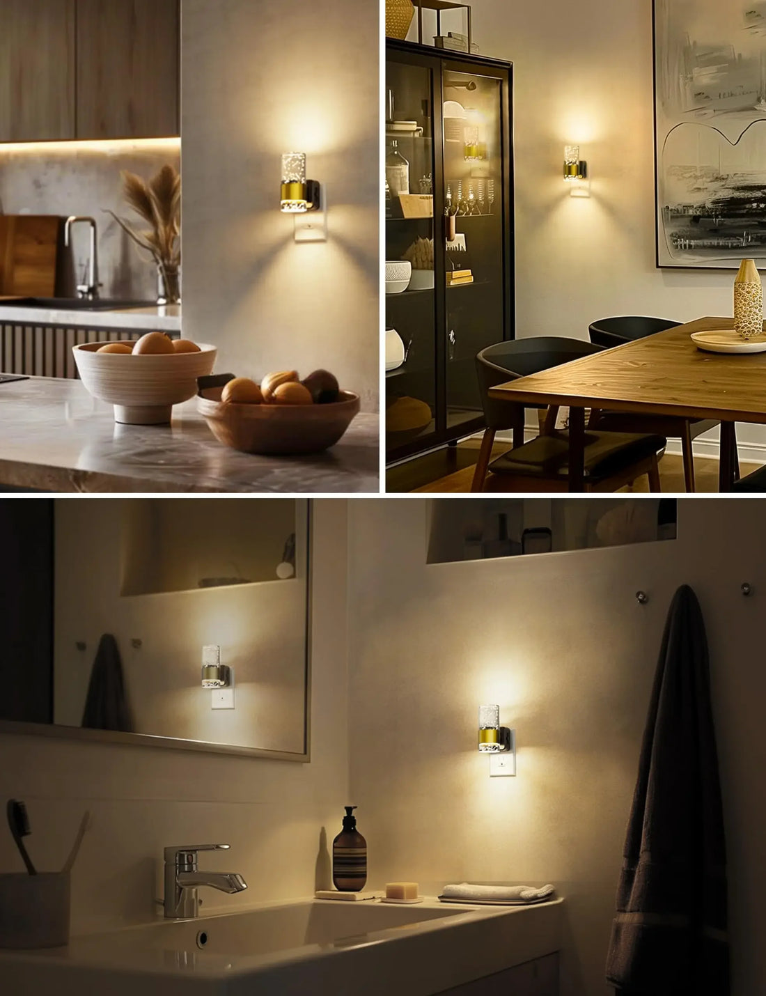 Night Light 3000K Night Lights Plug into Wall LED Nightlight with 0-100LM Adjustable Brightness Automatic Night Light for  Room