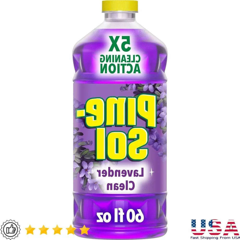 Multi-Surface Floor Cleaner Lavender Scent 60oz 5X Cleaning Action Deodorizes Cuts Grease Removes Grime Tackles Dirt Allergen