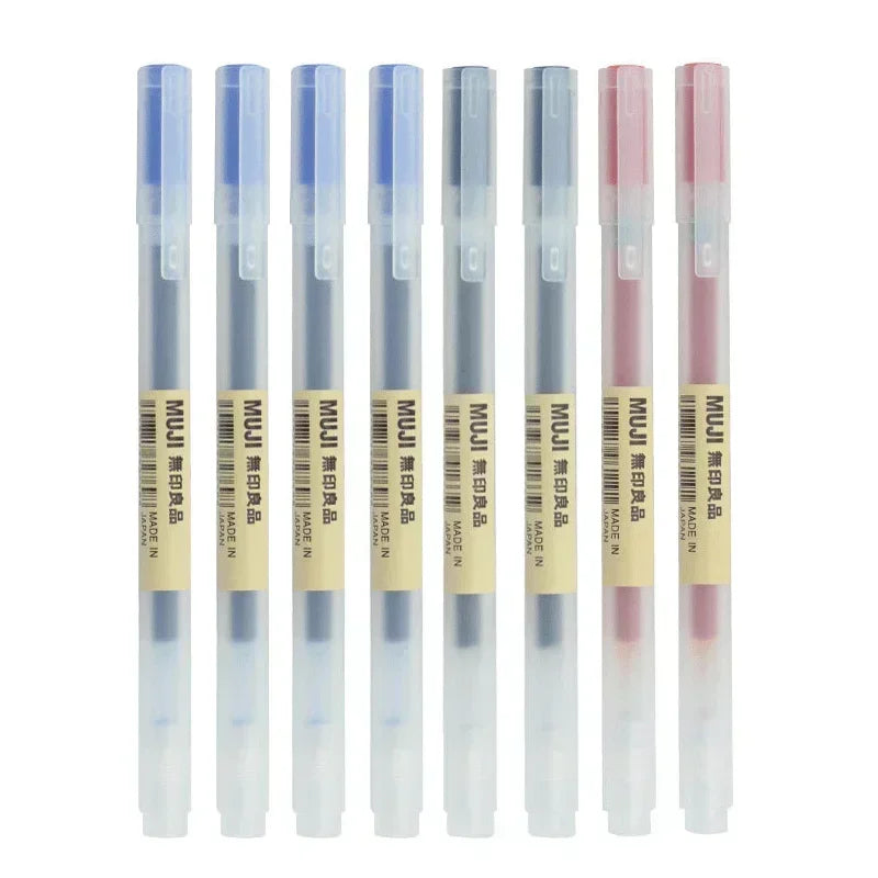 6/8Pcs/Set Gel Pen Black/Red/Blue 0.38/0.5mm Ink Japan Color Pen Office School Ballpoint Pen Japanese Kawaii Stationery