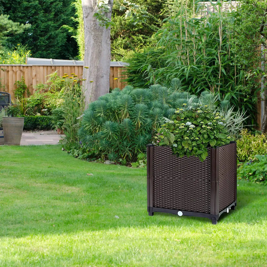Raised Garden Bed Planter for Outdoor Plants Plastic Planters Box Elevated Garden Boxes Plant Pots of Garden Patio Balcony Deck