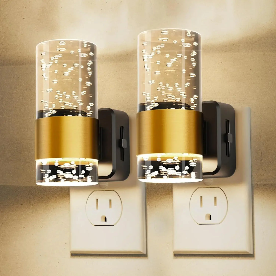 Night Light 3000K Night Lights Plug into Wall LED Nightlight with 0-100LM Adjustable Brightness Automatic Night Light for  Room