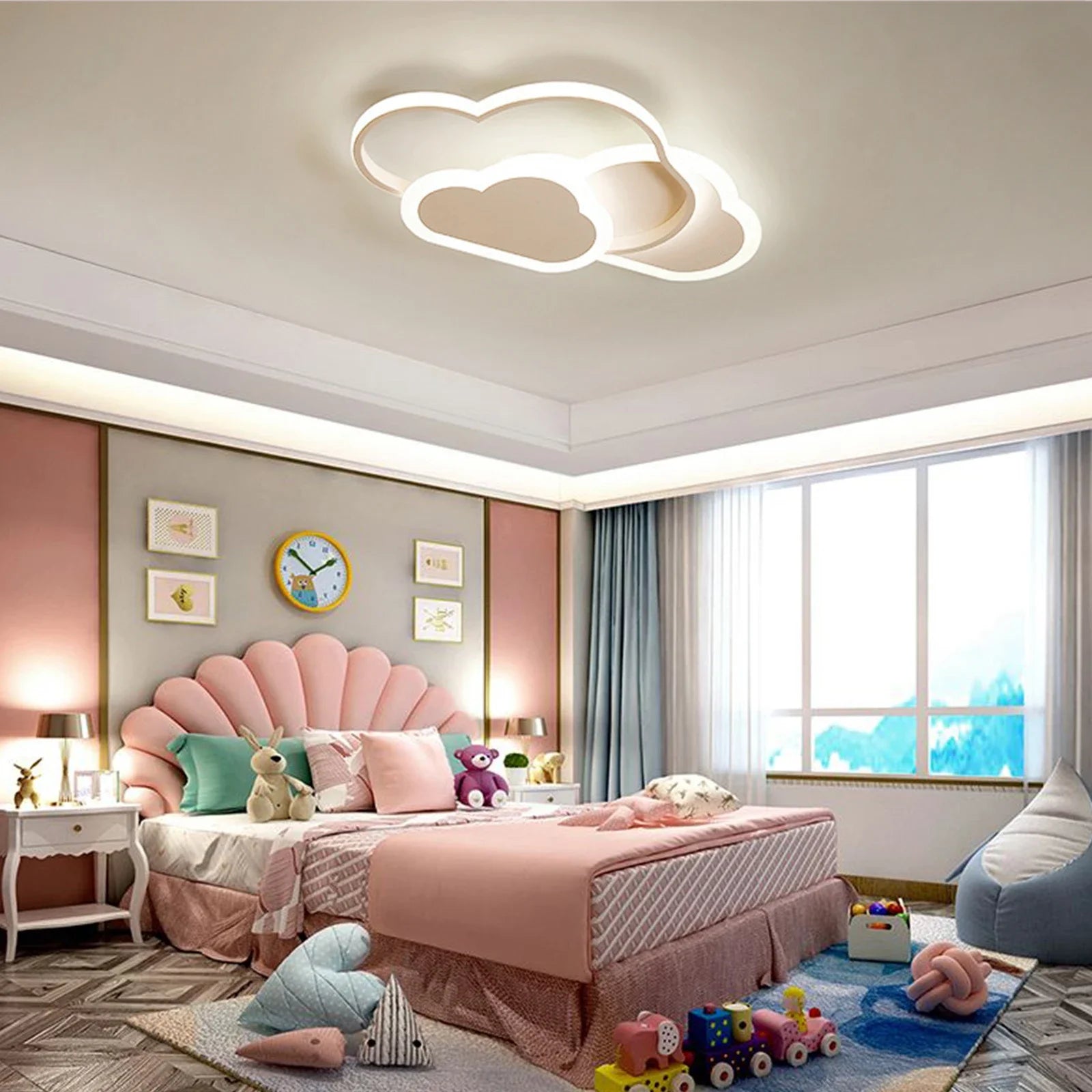 LED Ceiling Lights Fixture – Durable Hardware Body with Wear-Resistant Finish, Soft Luminous Acrylic Panel, and Low Power