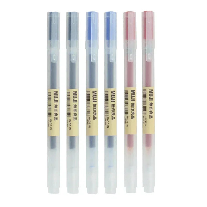 6/8Pcs/Set Gel Pen Black/Red/Blue 0.38/0.5mm Ink Japan Color Pen Office School Ballpoint Pen Japanese Kawaii Stationery
