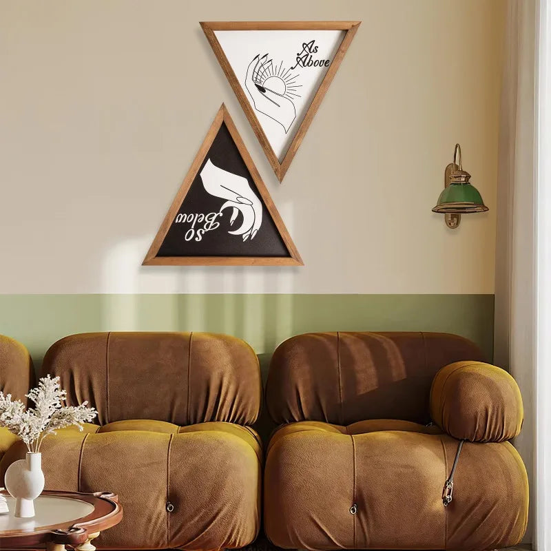 Witchy Wall Decor, Wood As Above So Below Sign, Gothic Mystical Altar Art, Bathroom Bedroom Room Home Aesthetic, Black