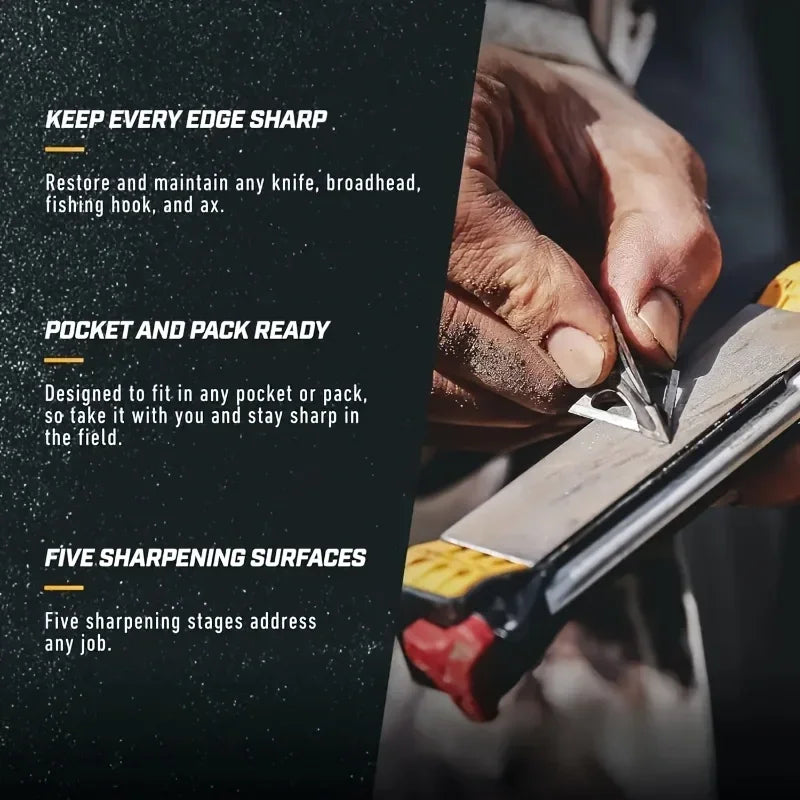 1pc Household Sharpening Stone Kitchen Multifunctional Sharpener Outdoor Quick Sharpener Handheld Sharpener Kitchen Tools Edc