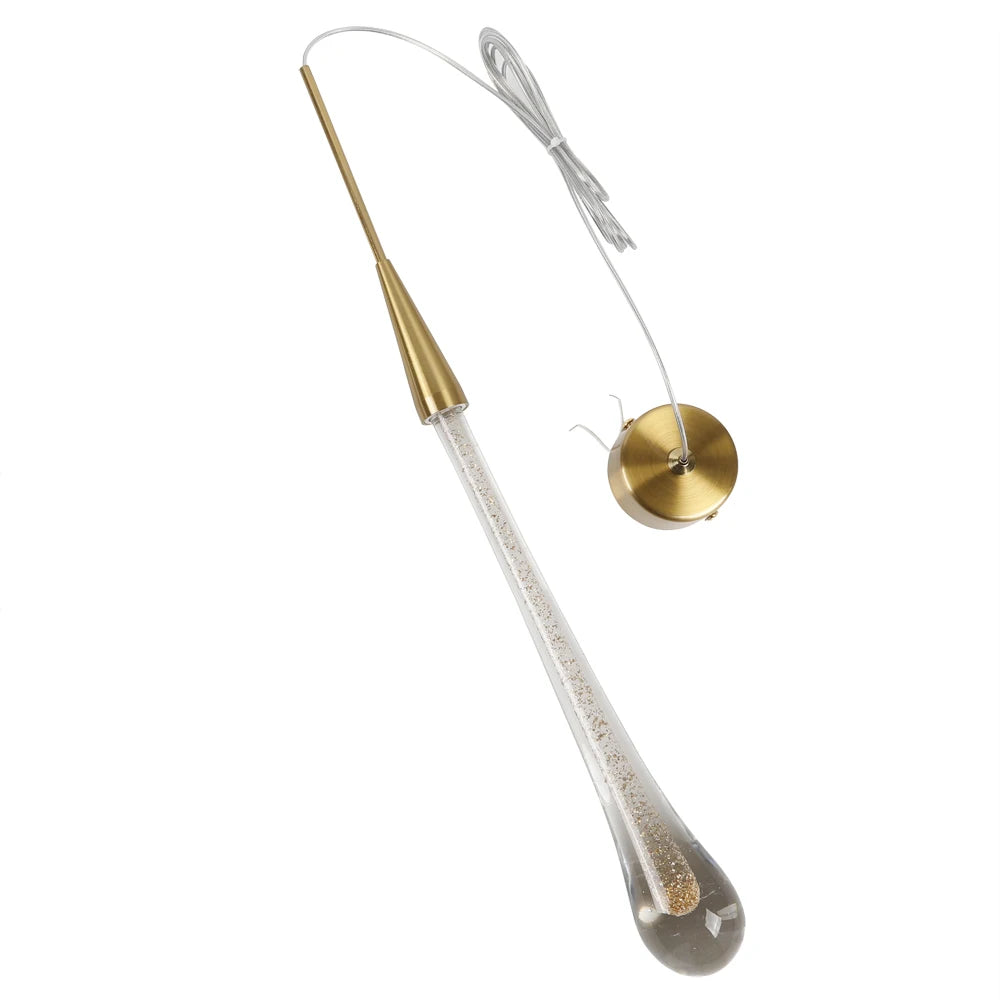 Pendant Lights Kitchen Island, Modern Gold Pendant Light with Clear Glass, 1.77*11.02in Farmhouse Hanging Light Fixtures