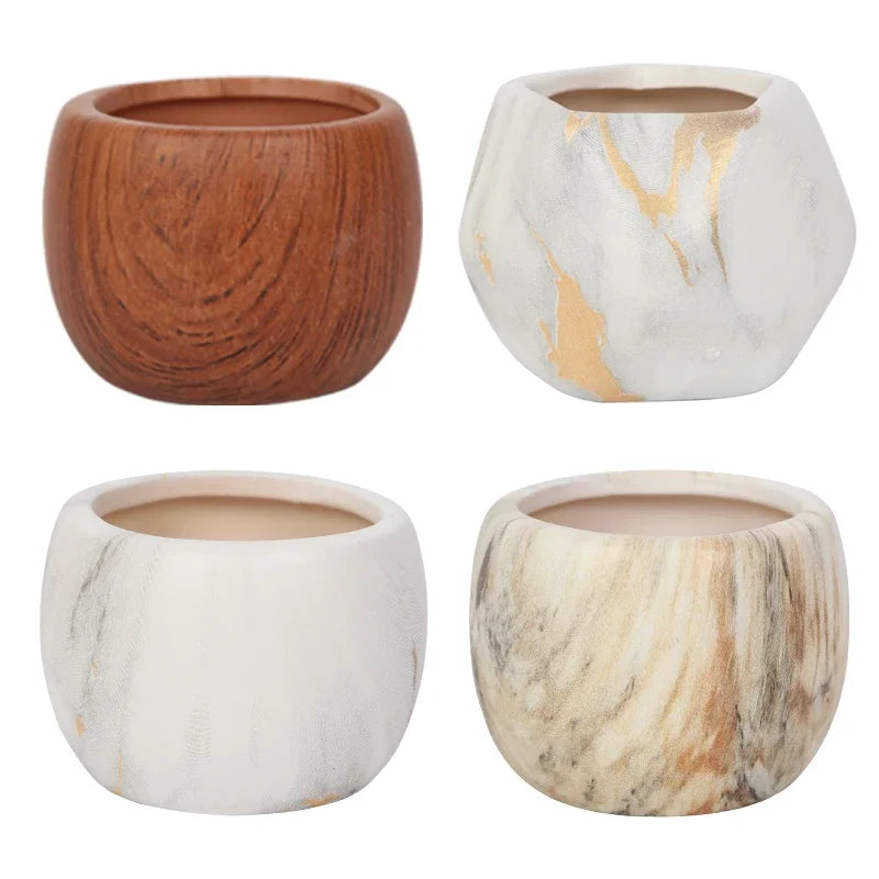 Transfer Water Art Gardening Ceramic Nordic Flower 2pcs Pots Decorations Office Supplies Vase Creative Succulent Gardening Home