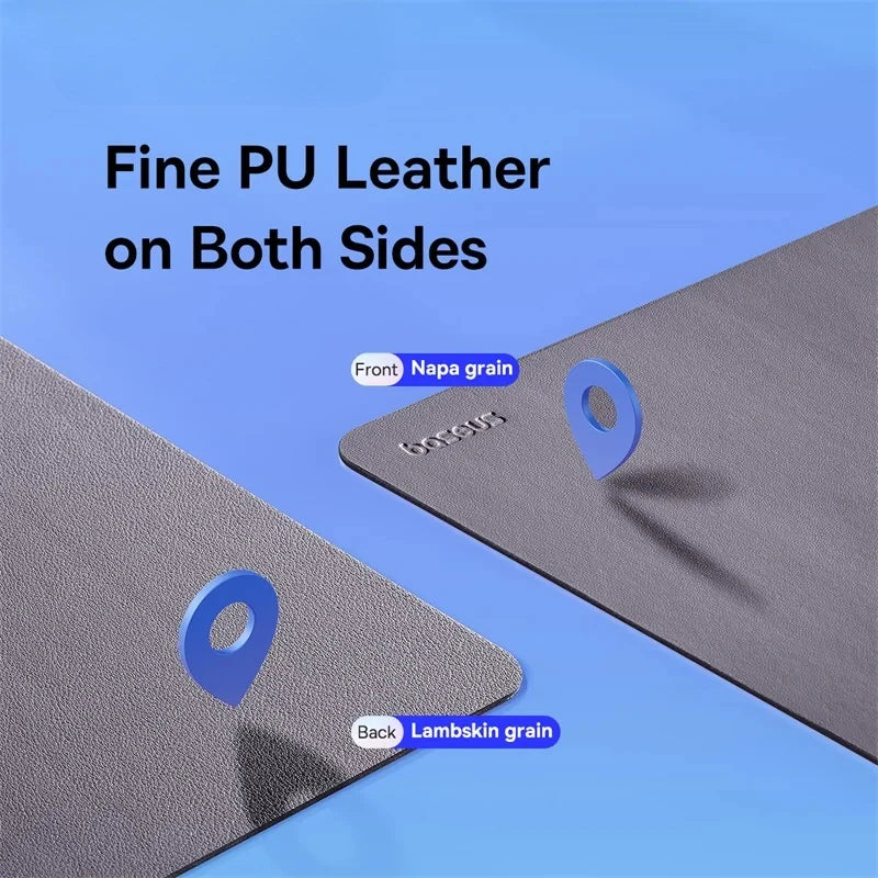 Simple Color PU Leather Mouse Mat Anti-slip Waterproof 26*21cm Mouse Pad School Supplies Office Accessories Desk Set