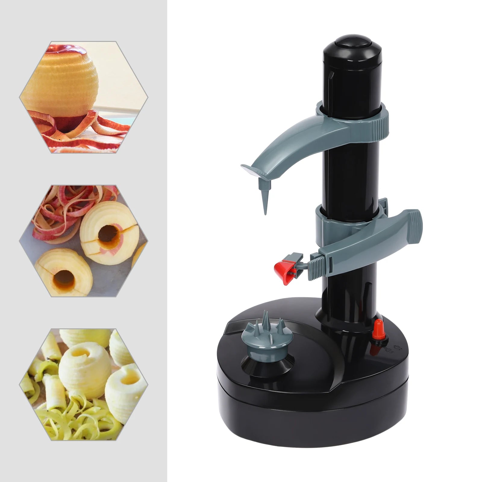 Potato Peelers Stainless Steel Electric Potato Peeler Automatic Fruit Peeler Machine Apple Peeler Vegetable Peeler for Kitchen