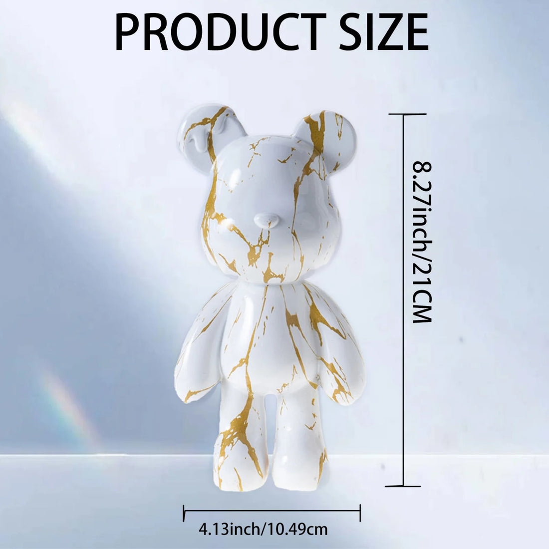 Resin Bear Statue Decor for Home, Art Figurine Animal Sculpture Ornament for Indoor，Room，Desktop
