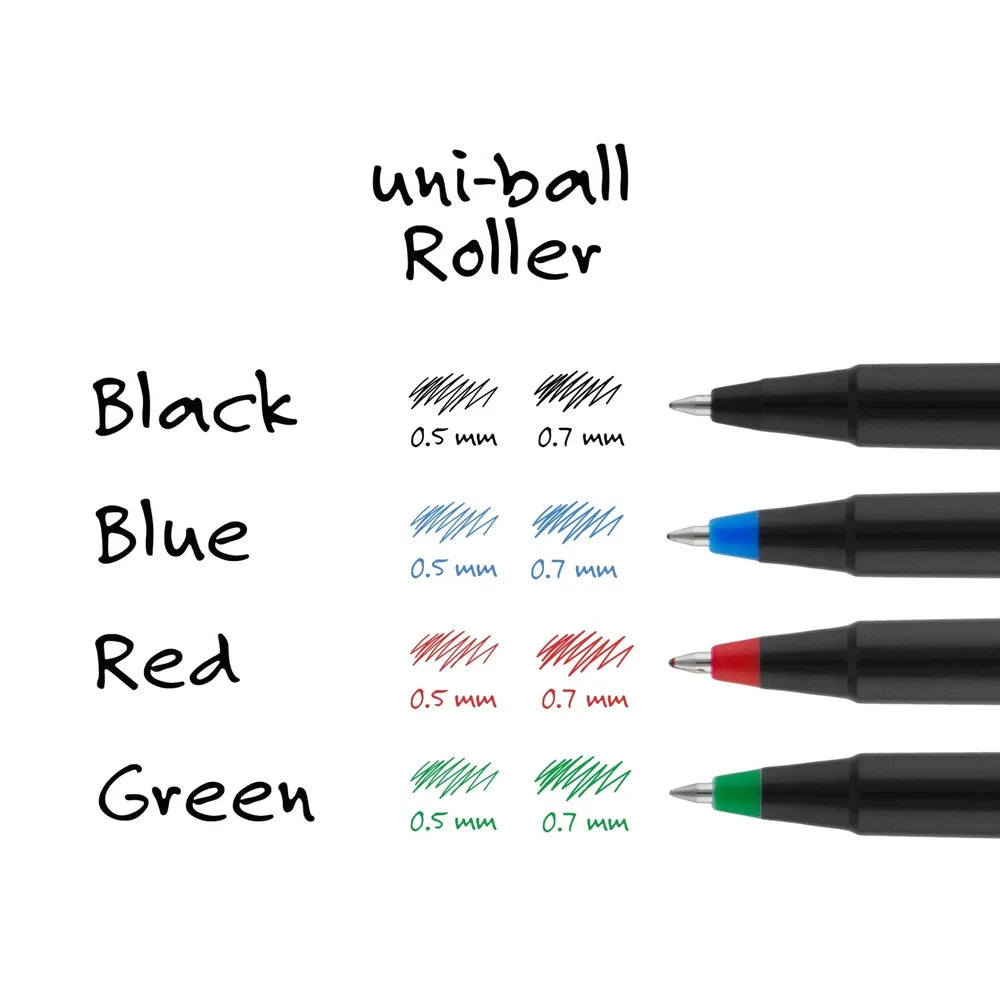 Micro Point Rollerball Pens 0.5mm Red Ink 12ct Smooth Writing Eco-Friendly Water Fade Fraud Protection Office School Journal