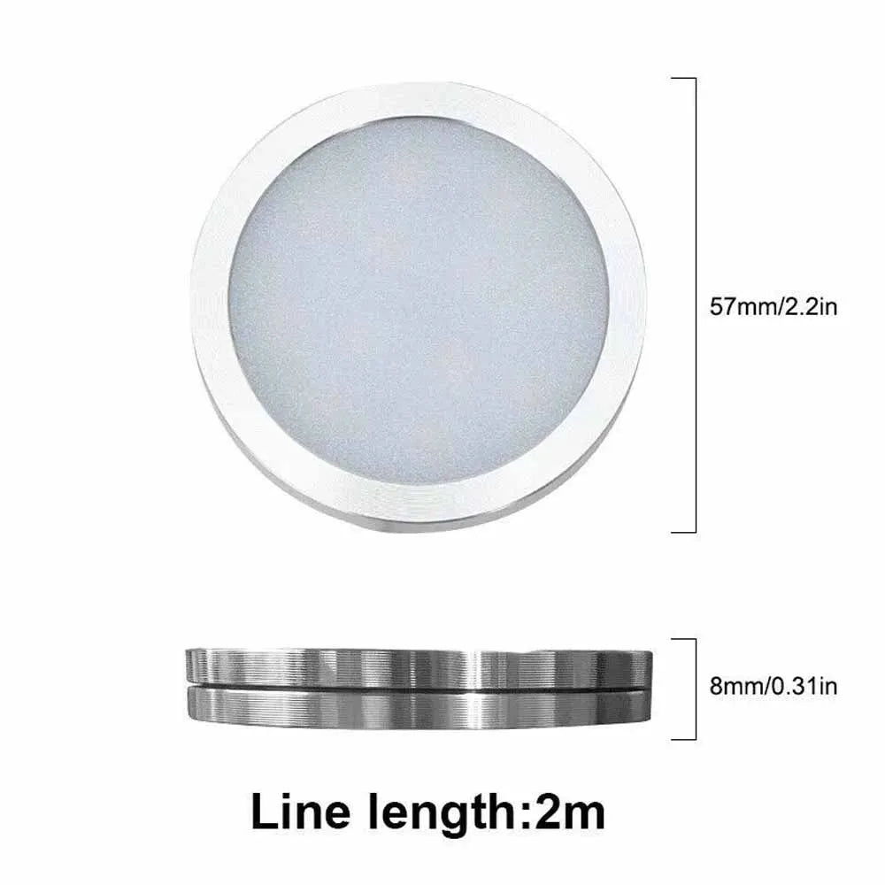 4Pcs 12Volt Under Cabinet Lighting LED Light Kit Warm White For Closet Kitchen Shelf Lamp With Hardwired