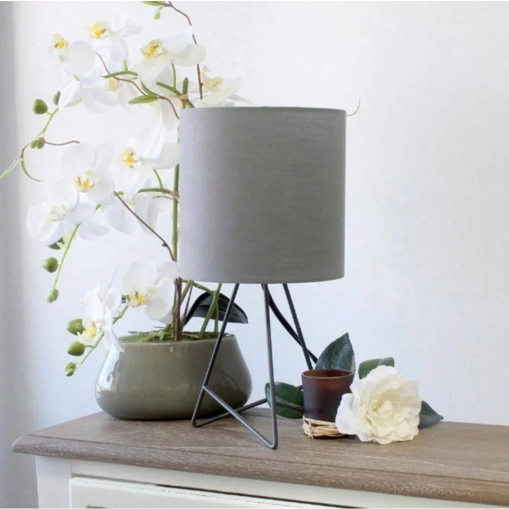 Table Lamp with Fabric Shade for Bedroom, Bedside for Nightstands, Table Lamp for Living Room,Suitable for Small Space