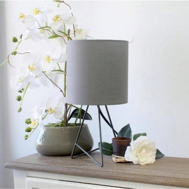 Table Lamp with Fabric Shade for Bedroom, Bedside for Nightstands, Table Lamp for Living Room,Suitable for Small Space