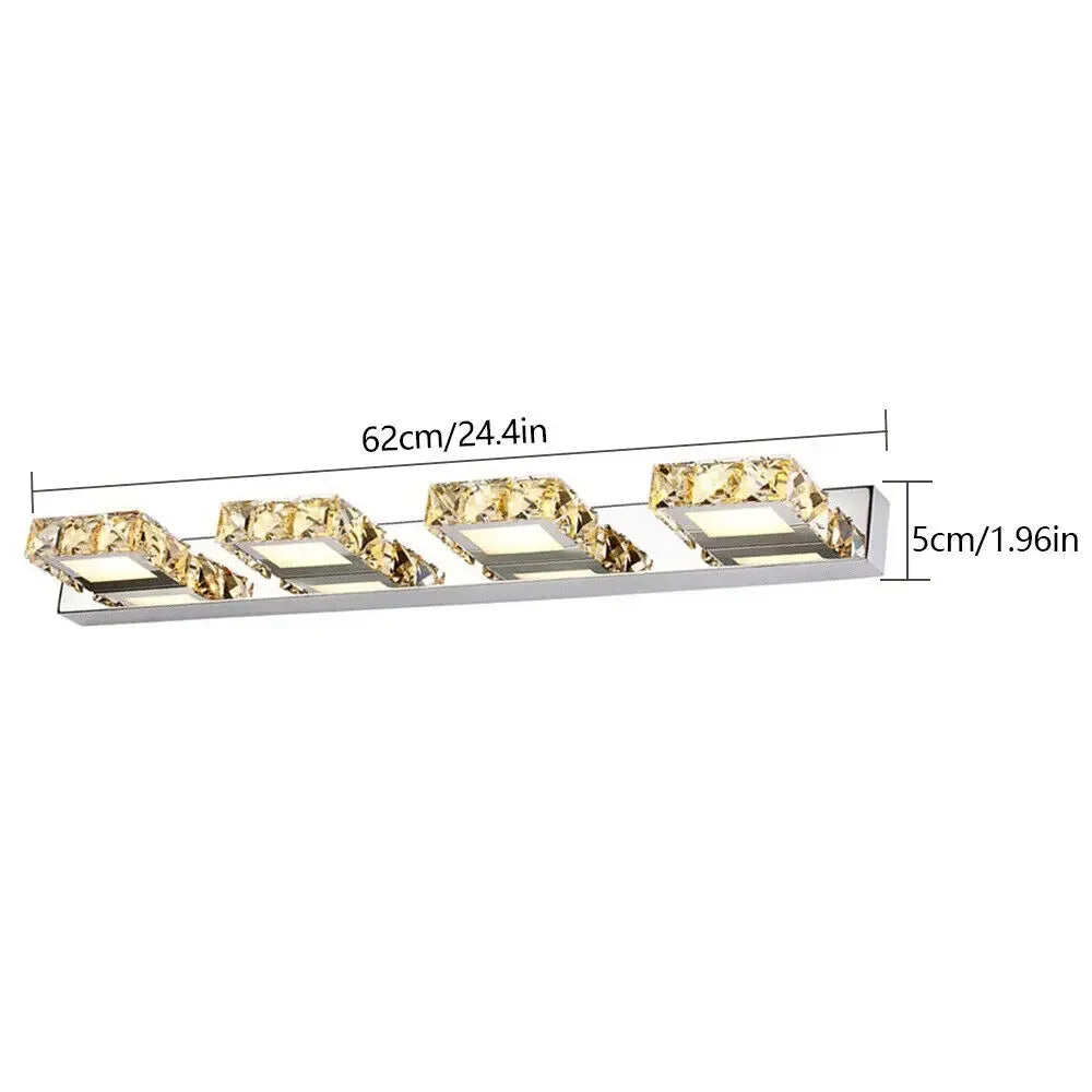 LED Lights for Bathroom Mirror 4 LED Crystal Mirror Front Vanity Lights Make-up Wall Lamp