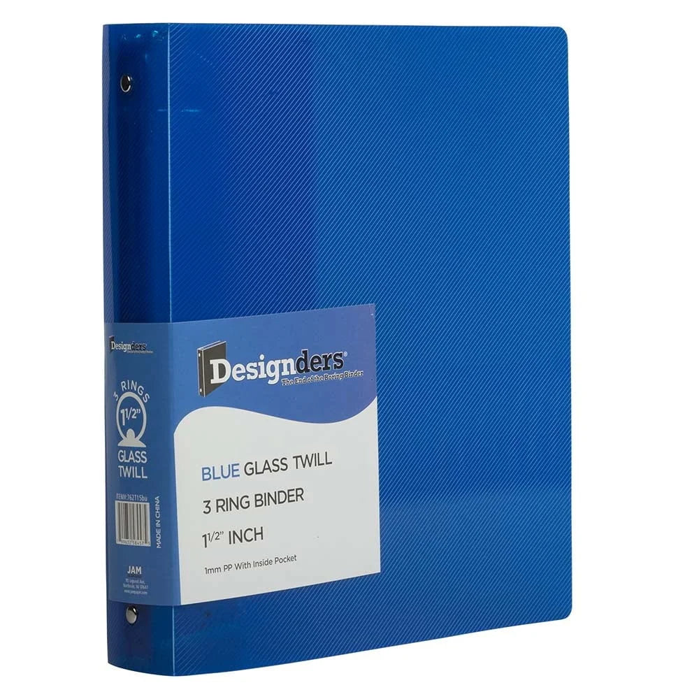 Plastic Binders with 3 Metal Rings Durable Organizer School Office Home 1 Pack Features Folder Pocket