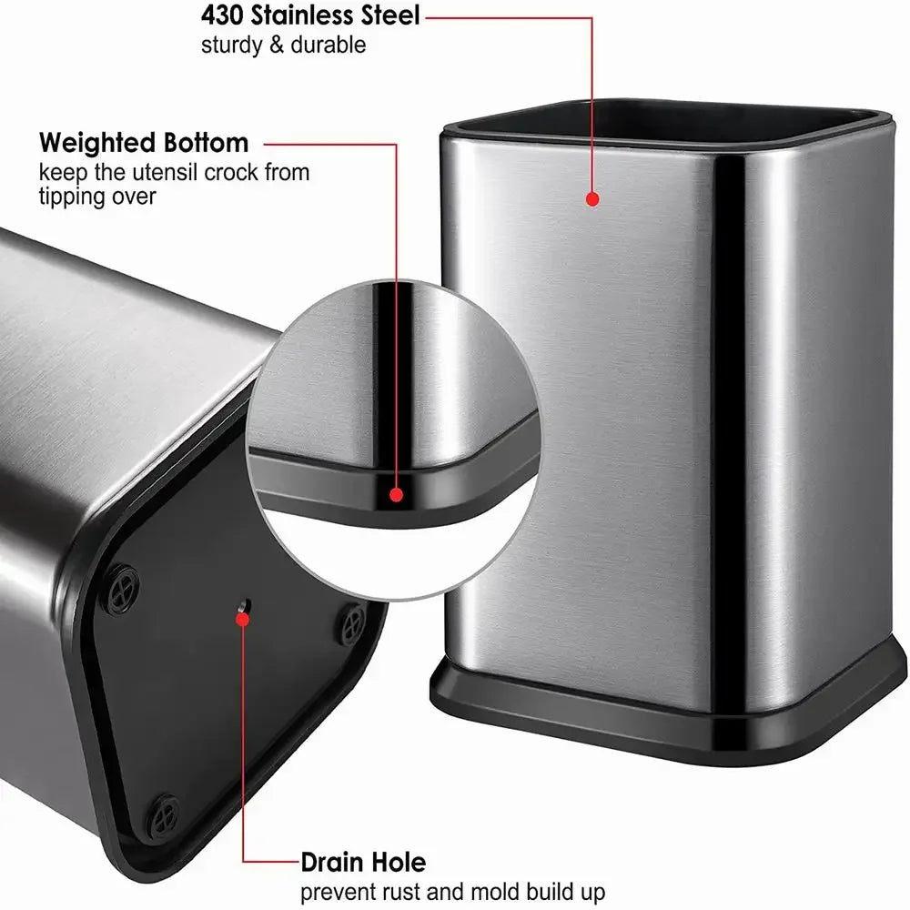 Kitchen Organizer Kitchen Utensil Holder for countertop Large Cooking Utensil Storage Organizer for Spatula Spoon Utensil Crock