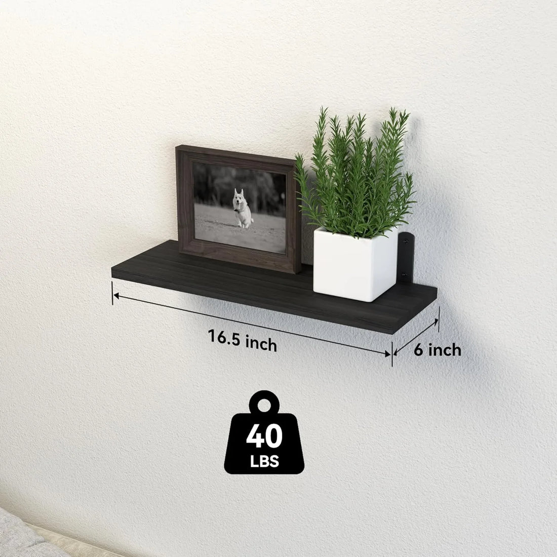 Floating Shelves, 8 Sets Wall Shelves, Wooden Floating Shelves for Bedroom Wall Décor, Wall Mounted Floating Bathroom Shelf