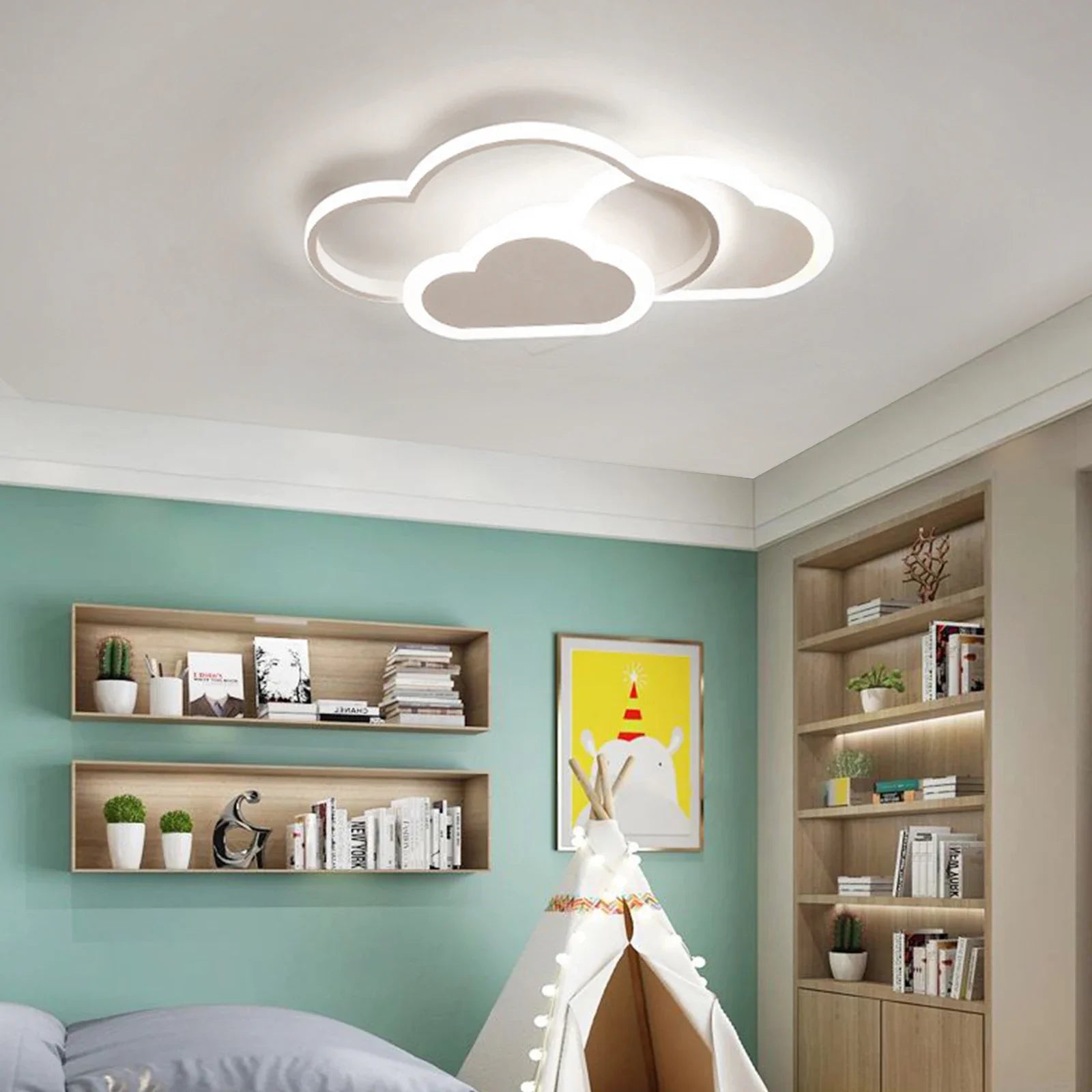 LED Ceiling Lights Fixture – Durable Hardware Body with Wear-Resistant Finish, Soft Luminous Acrylic Panel, and Low Power