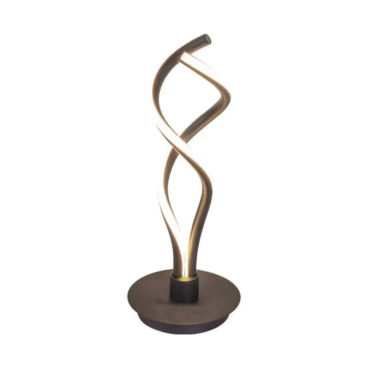 Modern LED Spiral Table Lamp Bedside Desk Light Bedroom Decor Curved Light Tabletop Light Reading Lamp