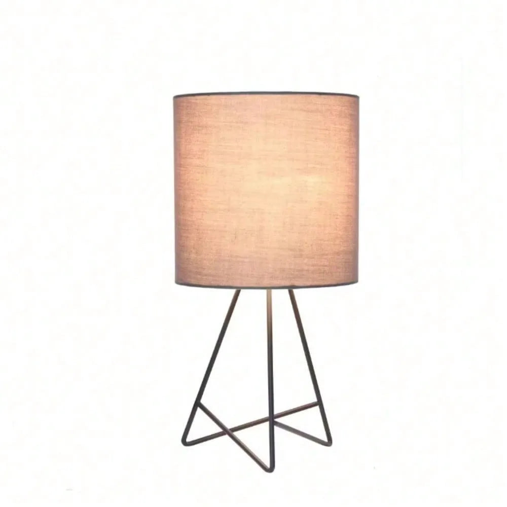 Table Lamp with Fabric Shade for Bedroom, Bedside for Nightstands, Table Lamp for Living Room,Suitable for Small Space