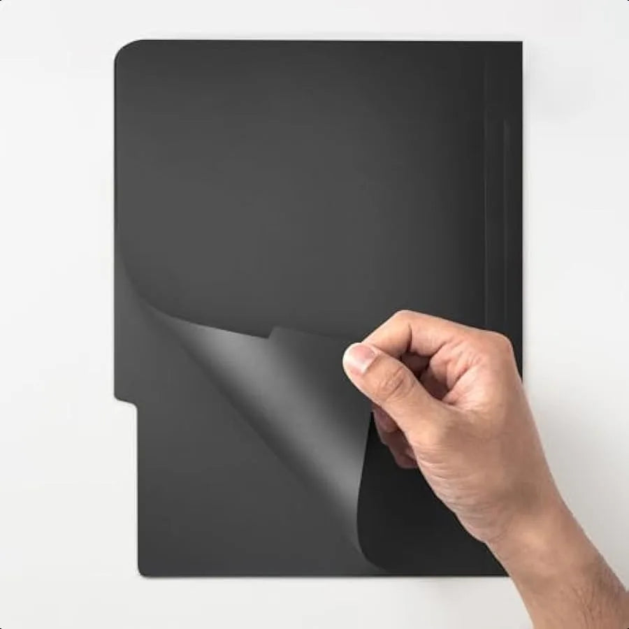 12 Pack Black File Folders 3 Tab 1 3 Cut File Folders Letter Size for Home Office School Plastic 9x11.5 in Office Supplies